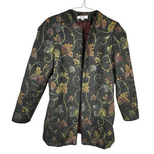 Bigio Saks Fifth Ave Vintage Blazer Wool Blend Women's Size 4 Grey